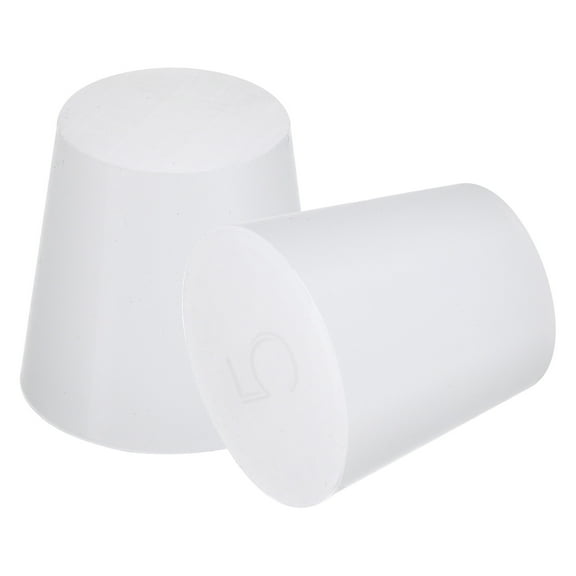 Uxcell 22mm to 29mm Solid Silicone Rubber Tapered Plug White for Powder Coating, Painting,5 Pack