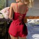 thumbnail image 3 of TaTaai Silky Two-Piece Sleep Set, Women's Breathable Hollow Out Pajamas, Soft Suspender Loungewear for Home Wear and Intimate Evening Relaxation Gift, 3 of 4