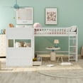 thumbnail image 4 of Harper & Bright Designs Twin L-Shaped Wood Bunk Beds with 3 Storage Drawers, Twin over Twin Wooden Triple Loft bedframe for Bedroom, White, 4 of 10