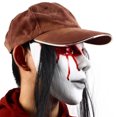 thumbnail image 3 of Máscara de terror con mueca pálida, sangre y lágrimas, disfraz de Halloween, fiesta, accesorios de disfraz de terror complicados, 3 of 5