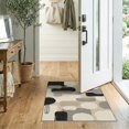 thumbnail image 2 of ODIKA 2'x3' Washable Accent Rug Pet Friendly, Bedside Mat Abstract Farmhouse Minimalist Brushstroke Interlocking Mottled Bulk Flowing for Bedroom, Nursery, RV, 2 of 7