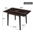 thumbnail image 3 of Harper & Bright Designs Extendable Dining Table for 4, Vintage Rectangle Kitchen Table, Wood Folding Dining Desk for Small Space, Espresso, 3 of 14