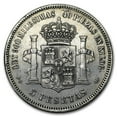 thumbnail image 2 of 1875-1878 Spain Silver 5 Pesetas Alfonso XII Avg Circ (ASW .7234), 2 of 2