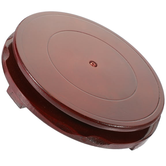 Wooden Rotating Tray Display Stand for House Plant Pots Bonsai Base Round Wood Pedestal Stand Indoor Plant Holder Riser