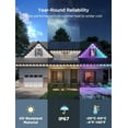 thumbnail image 4 of Govee Permanent Outdoor Lights 2, 100ft RGBIC Smart Outdoor String Lights with 72 LEDs, IP67 Waterproof, 100+ Scene Modes, Alexa & Google Assistant Compatible, White Finish, 4 of 5