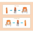 thumbnail image 2 of WGOS Low Beach Camping Chair with Detachable SPF 50+ Umbrella, Orange, 2 of 6