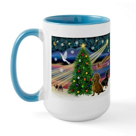 

CafePress - Xmas Magic & Dach Large Mug - 15 oz Ceramic Large Mug