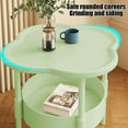 thumbnail image 3 of Darzheoy Mini Table for Small Spaces - Lightweight Plastic Side Table for Bedroom, Living Room - Compact 17.32x17.32x18.9in Nightstand,Green, 3 of 9