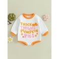 thumbnail image 2 of Bagilaanoe Newborn Baby Girl Thanksgiving Romper Sweatshirt Long Sleeve Bodysuits Letter Print Pullover 6M 12M 18M 24M Infant Casual Tee Tops, 2 of 8