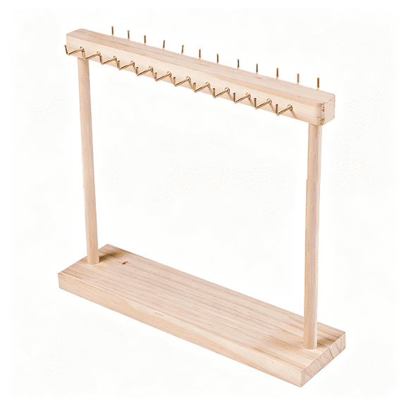 DESIGNICE 1Pc Wooden Jewelry Organizer Shelf Necklace Storage Rack Jewelry Display Stand Necklace Tabletop Holder Jewelry Hanger Display with 24 Gold Hook for Displaying Selling Jewelry Necklaces