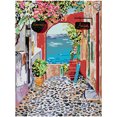 thumbnail image 2 of Hilo Algodón Ecológico Bordado Punto Cruz Calle Con Flores Estampadas 14 Quilates 29x38cm, 2 of 7