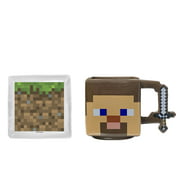 Zak Designs 2 pcs Coffee and Dessert Set Ceramic Sculpted Mug and Square Plate Minecraft Gift for Gamers