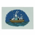 thumbnail image 1 of Hedgehog Cutting Board, Little Bunnies and Hedgehog Floating in a Boat on the Wavy River Under a Night Sky, Decorative Tempered Glass Cutting and Serving Board, Small Size, Multicolor, by Ambesonne, 1 of 1