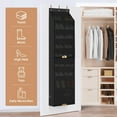 thumbnail image 4 of Over the Door Shoe Organizer with Curtain Dustproof Heavy-Duty Large Deep Pocket Hanging Storage for Closet Dorm Narrow Door, 4 of 5
