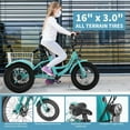 thumbnail image 2 of ABORON 16" Kids Electric Tricycle for Beginner Riders, 3 Wheel Electric Bikes for Boys Girls, 250W 24V Fat Tire Electric Trike, Aluminum Frame Motored Trike with Adjustable Seat and Removable Battery, 2 of 11