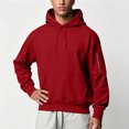 thumbnail image 5 of Luvrsol Men's Hoodies Drawstring Sweatshirt Solid Basic Long Sleeve Pullover Tops S-2XL, 5 of 9