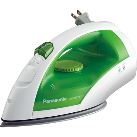 Pc Icon - Panasonic Steam Circulating Iron with Curved, Non-Stick Titanium-Finish Soleplate in Green/White