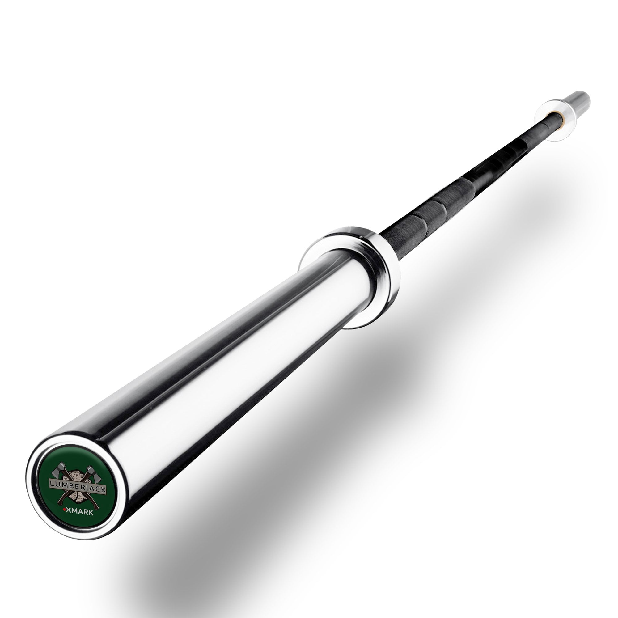 XMark LUMBERJACK 7' Olympic Bar, Chrome with Black Manganese Phosphate shaft, 28 mm grip