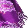 thumbnail image 2 of Shawl Wrap Women Reversible Vintage Jacquard Pashmina Rave Scarf with Fringe, 2 of 5