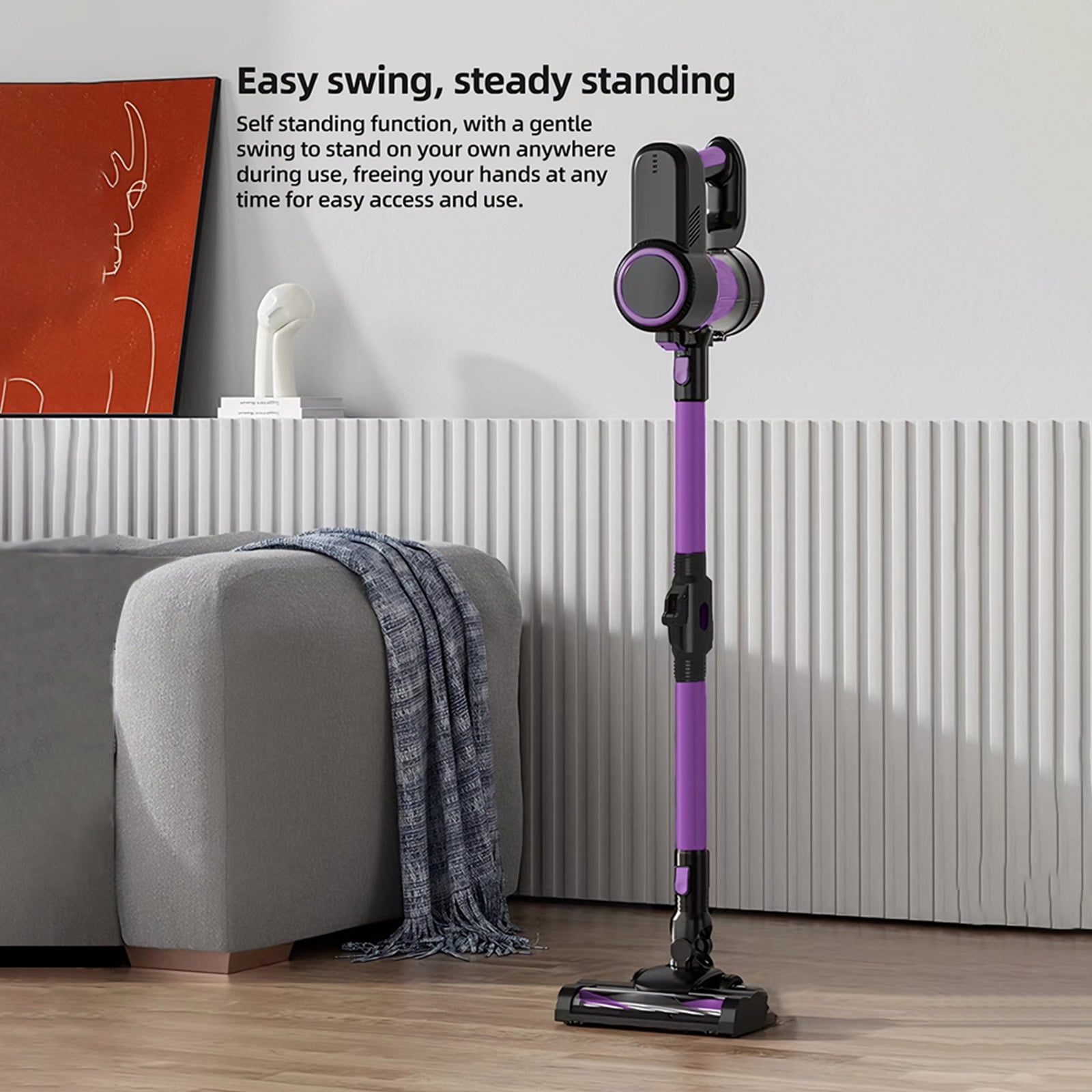 SUSUZI Cordless Vacuum Cleaner, 28Kpa Wet/Dry Vacuum Cleaners for Home, Stick Vacuum for Hardwood Floor Carpet Pet Hair