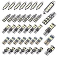 thumbnail image 1 of Kit de luces interiores LED para automóvil universal T10 bombillas de 24/25/32/34/41mm plástico metal multicolor 1 set, 1 of 7