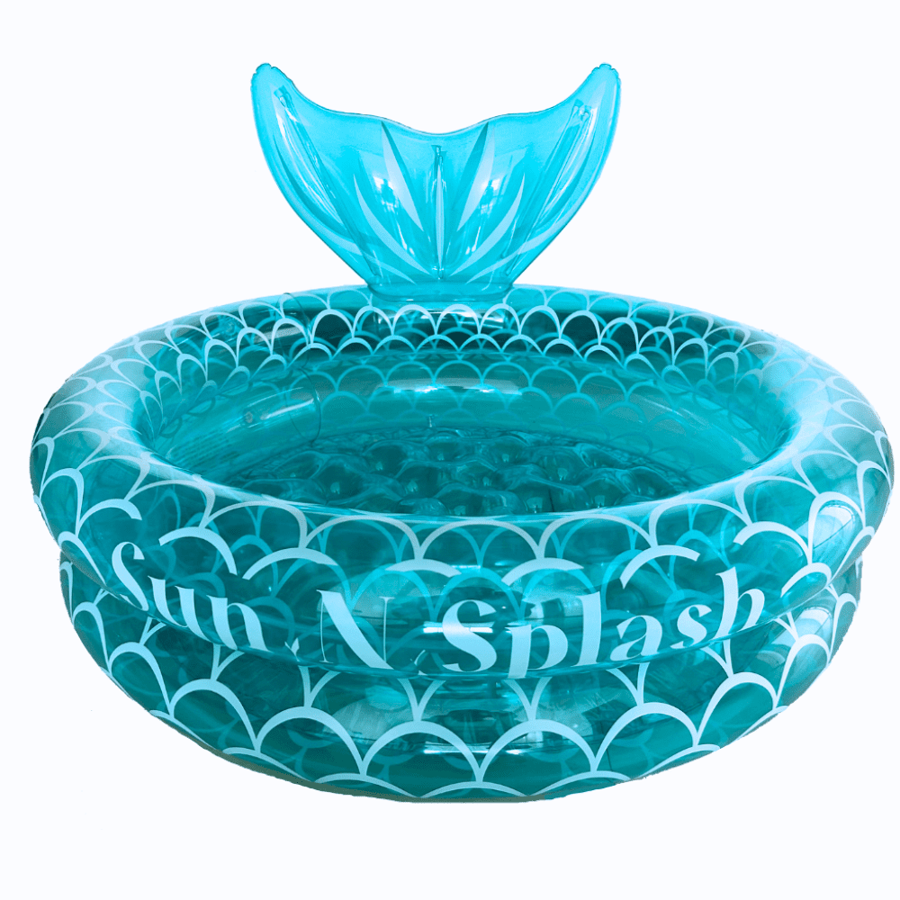 (2 pack) Sun N Splash Blue Mermaid Inflatable Kiddie Pool for Kids Ages 3+