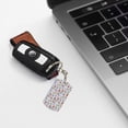 thumbnail image 7 of Uemuo Tulips Flowers Pattern Rectangular Metal Keychain - Durable, Stylish, and Personalized Key Ring for Men and Women,Engraved Keychain,Gift Slim Sturdy Keychain, 7 of 7
