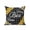 Black, variant on 1 Pack Outdoor Throw Pillow, Spring Sunflowers Waterproof Pillow with Insert Included, Summer Blooms Flowers Bees Grey Check Decorative Accent Cushion Sofa Pillows for Patio Porch, 16 x 16 In