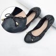 thumbnail image 4 of Viluyesy Womens Ballet Flats, Slip-On Solid Color Elegant Bow Summer Casual Office Dressy Shoes Black, 4 of 5