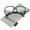 Matte Black-Gold / Clear, variant on zeroUV Unisex Large Retro Hip Hop Style Clear Lens Square Eyeglasses 54mm (Matte Black-Silver / Clear) - 54mm