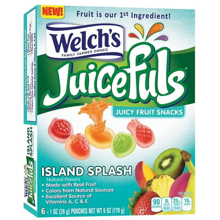 Best by 07/31/2024)) Juicefuls Island Splash Juicy Fruit Snack, 6 Ounce -- 8 per case.