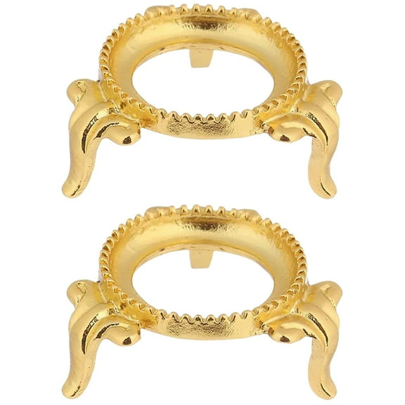 GOOHOCHY Round Alloy Crystal Ball Support Base For Home Use 2Pack 1.5x1.1in