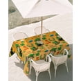 thumbnail image 3 of 60x84 Inch Outdoor Tablecloth with Umbrella Hole Zipper Rectangle Saint Patrick's Day Rectangular Tablecloths Outside Waterproof Orange Gnomes Hat Boot Rainbow Clovers Patio Table Cover for Picnic, 3 of 8
