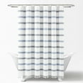 thumbnail image 2 of Stripe Woven Textured Yarn Dyed Cotton Shower Curtain Gray/White Single 72X72, 2 of 9