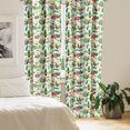 thumbnail image 2 of Ambesonne Parrot Curtains, Jungle Flora and Fauna, Pair of 28"x84", Multicolor, 2 of 5