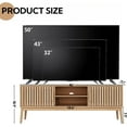 thumbnail image 2 of BENESKY Boho TV Stand up to 50", Farmhouse Television Console Table Entertainment Center with 2 Storage Cabinets and Shelves, for Living Room, Bedroom, Natural, 2 of 6