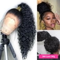 thumbnail image 4 of Deep Wave Lace Wig Glueless 360 Lace Front Wigs Long Wave Curly 13x4 Human Hair Lace Frontal Wigs Brazilian Remy Hair Curly 4x4 Lace Wigs for Women, 4 of 6