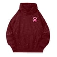 thumbnail image 5 of Cancer Awareness Hoodies for Women 2025 Sparkle Glitter Hoodie with Pockets Hooded Sweatshirt Pullover Tops, 5 of 6