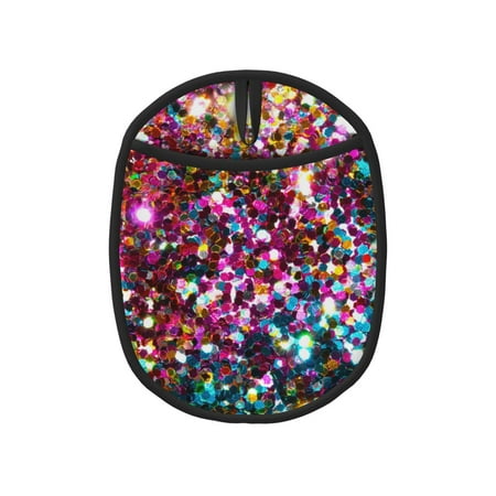 

Lukts Color Shiny Print Silicone Pot Mat Mitten With Hanging Loop Heat Resistant Oven Mitts Non-Slip Bbq Baking Smoking Potholders