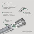 thumbnail image 4 of Conectores para conductos, sistemas de ventilación, acero galvanizado, 4 pulgadas, paquete de 2, 4 of 9