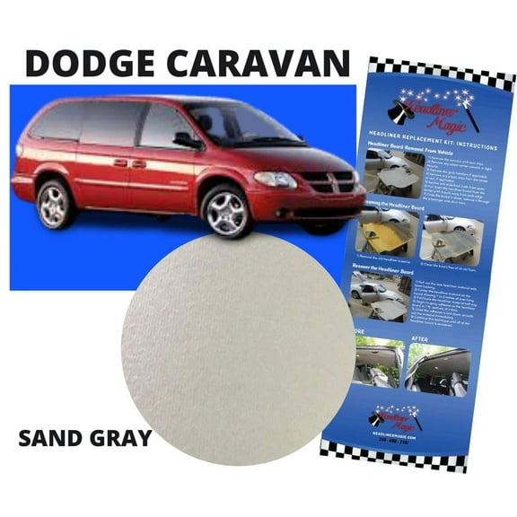 Headliner Ceiling Repair Fabric Material for Dodge Grand Caravan (SAND GRAY)