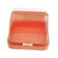 thumbnail image 1 of Lipstore Bottle Drying Rack Dustproof Drain Tray Storage Box for Bowl Chopsticks Dish orange, 1 of 8
