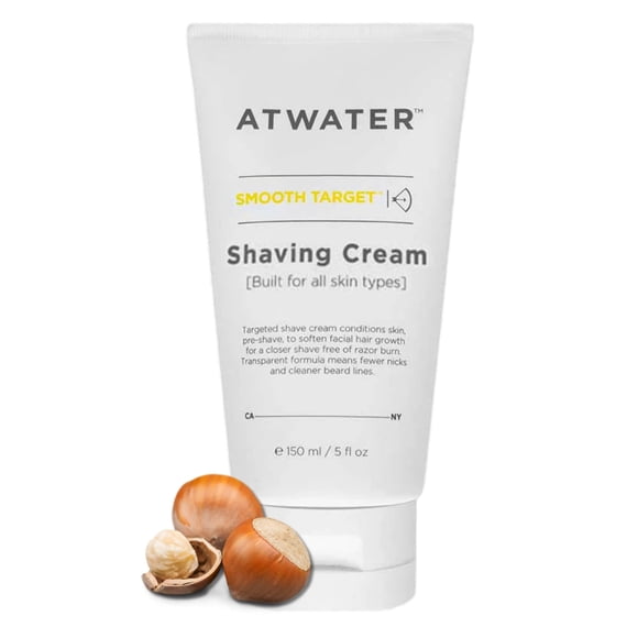 ATWATER Crema de afeitar para hombre, crema de afeitar y preafeitado en una protección sin golpes y sin irritación, crema de afeitar para piel sensible para hombres, 5 oz