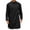 Black, variant on Dianli Shirts for Men Casual Solid Color Long Sleeve Button Round Neck Slit Shirt Blouse Lightweight Breathable Cotton-Blend Fashionable Simple Office Workwear Summer Casual