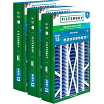 Filterbuy 14.5x27x5 MERV 13 Health Defense, Pleated HVAC AC Furnace Air Filters for Trane, American Standard, Honeywell, and Accumulair (3-Pack)