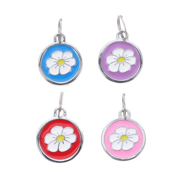 KAKOWELY 5 etiquetas de identificación grabadas para perros y gatos, personalizadas, para cachorros y collares.