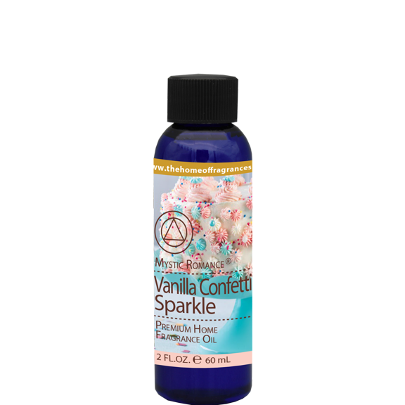 Mystic Romance Premium Home Fragance Oil Scent VANILLA CONFETTI SPARKLE 2FL.OZ 60ML