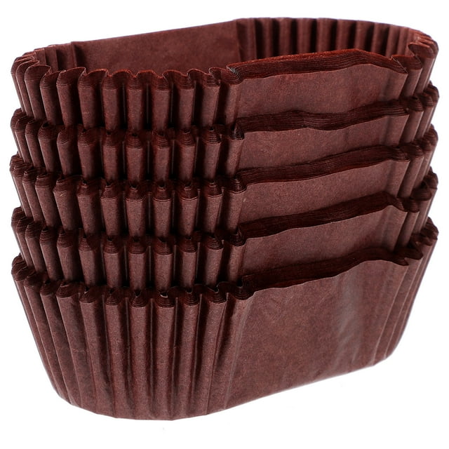 FUTUREORYY Chocolate Oval Cake Paper Cup Grease Proof for Cake Holding MultiPurpose Use Made of Paper 50 Count