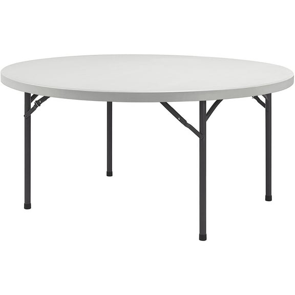 Lorell Banquet Folding Table Round Top x 71" Table Top Diameter - 29.25" Height x 71" Width x 71" Depth - Gray, Powder Coated