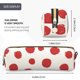 thumbnail image 3 of Disketp Abstract Red Polka Dot Estuche de Lápices de Cuero con Cierre, Estuche Compacto para Papelería, Bolígrafos y Accesorios Pequeños, 3 of 7